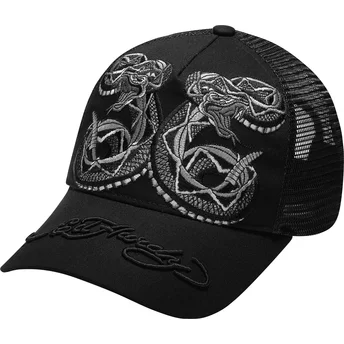 Svart Duo Black Snake truckerkeps från Ed Hardy