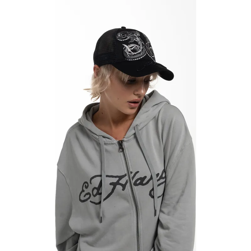 cappellino-trucker-nero-duo-black-snake-di-ed-hardy