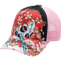 ed-hardy-beautiful-ghost-trucker-cap-schwarz-und-rosa