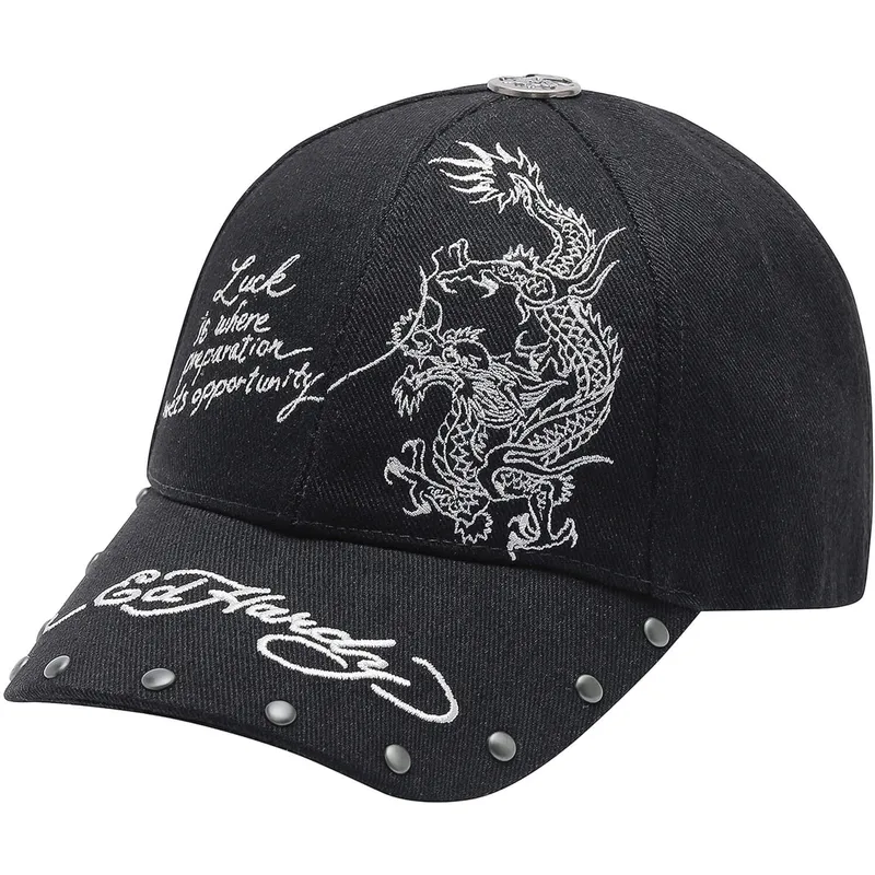 cappellino-curvo-nero-regolabile-lucky-dragon-di-ed-hardy