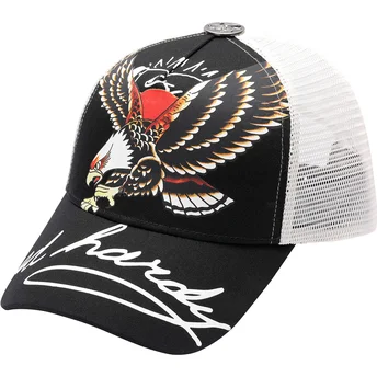 Mützen gebogen schwarz snapback Soaring Eagle von Ed Hardy