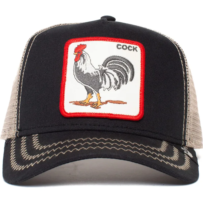 czapka-trucker-czarna-kogut-rooster-od-goorin-bros