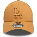 justerbar-ljusbrun-bojd-keps-med-brunt-los-angeles-dodgers-mlb-logo-9forty-league-essential-fran-new-era