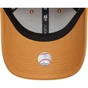 new-era-curved-brim-brown-logo-9forty-league-essential-los-angeles-dodgers-mlb-light-brown-adjustable-cap