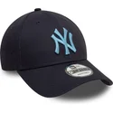 marineblaue-verstellbare-9forty-league-essential-kappe-mit-blauem-logo-der-new-york-yankees-mlb-von-new-era