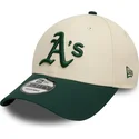 bojd-beige-och-gron-justerbar-keps-9forty-colour-block-fran-oakland-athletics-mlb-av-new-era