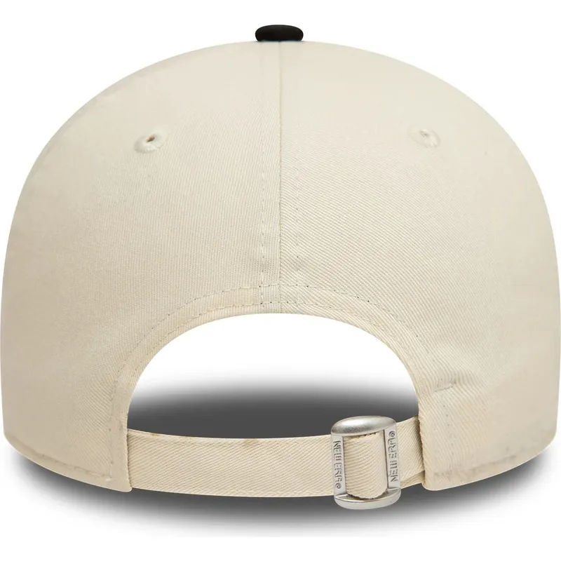 beige-und-schwarze-verstellbare-curved-cap-9forty-colour-block-der-chicago-white-sox-mlb-von-new-era