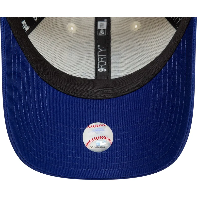 beige-und-blaue-verstellbare-curved-cap-9forty-colour-block-der-los-angeles-dodgers-mlb-von-new-era