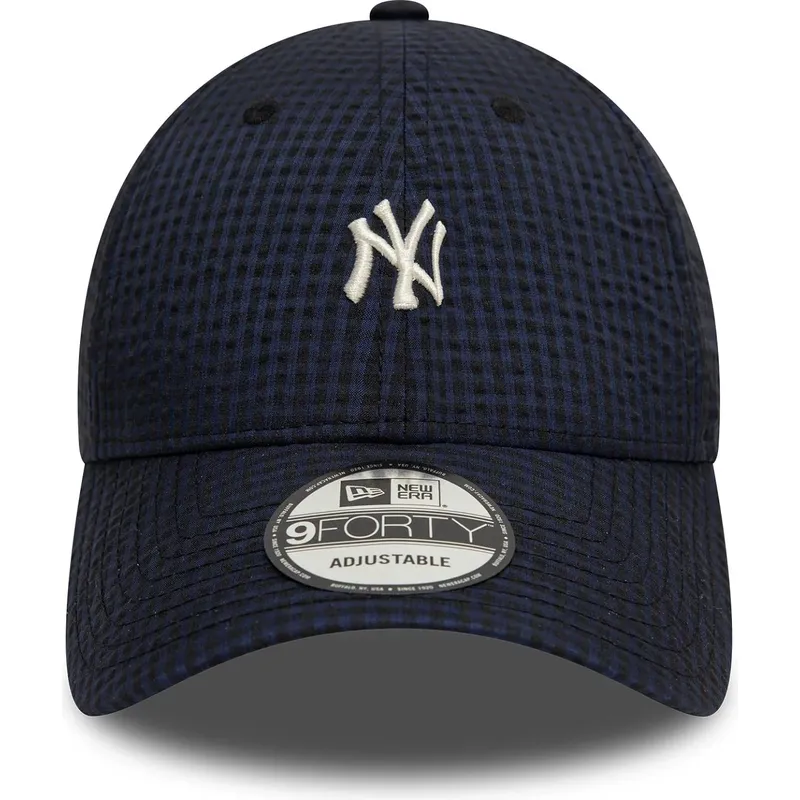 cappellino-curvo-blu-marino-regolabile-9forty-seersucker-dei-new-york-yankees-mlb-di-new-era