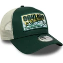 grune-9forty-a-frame-patch-trucker-cap-der-oakland-athletics-mlb-von-new-era