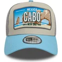 new-era-9forty-a-frame-license-plate-cities-and-beaches-cabo-beige-and-blue-trucker-hat