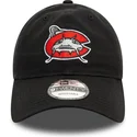 schwarze-verstellbare-gebogene-kappe-9twenty-von-carolina-mudcats-milb-von-new-era