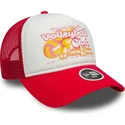 9forty-a-frame-foam-trucker-cap-in-weiss-und-rot-fur-damen-miami-beach-stadte-und-strande-von-new-era