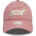 casquette-courbee-rose-ajustable-pour-femme-9twenty-holiday-mode-new-era