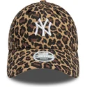 new-era-9forty-verstellbare-damenkappe-mit-leopardenmuster-der-new-york-yankees-mlb