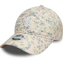 cappellino-curvo-beige-regolabile-da-donna-9twenty-floral-quilt-dei-new-york-yankees-mlb-di-new-era
