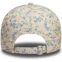 cappellino-curvo-beige-regolabile-da-donna-9twenty-floral-quilt-dei-new-york-yankees-mlb-di-new-era