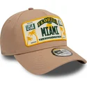 casquette-courbee-marron-claire-snapback-9forty-a-frame-license-plate-miami-villes-et-plages-new-era