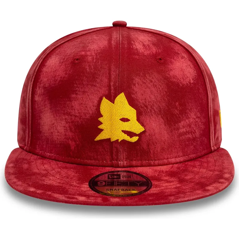 cappello-rosso-snapback-9fifty-tie-dye-di-associazione-sportiva-roma-serie-a-di-new-era