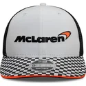 casquette-trucker-plate-blanche-et-noire-snapback-9fifty-checkered-visor-mclaren-racing-formula-1-new-era