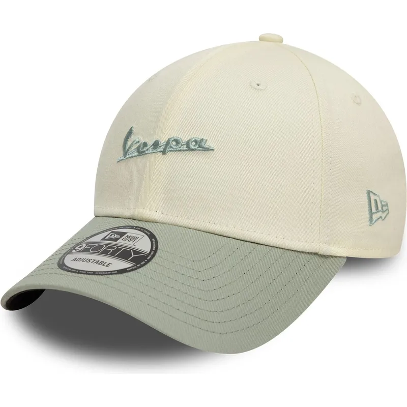 hellgrune-verstellbare-curved-cap-9forty-contrast-side-von-vespa-piaggio-von-new-era