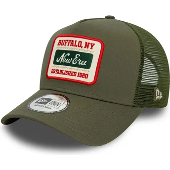Zielona czapka truckerka 9FORTY A Frame Patch od New Era
