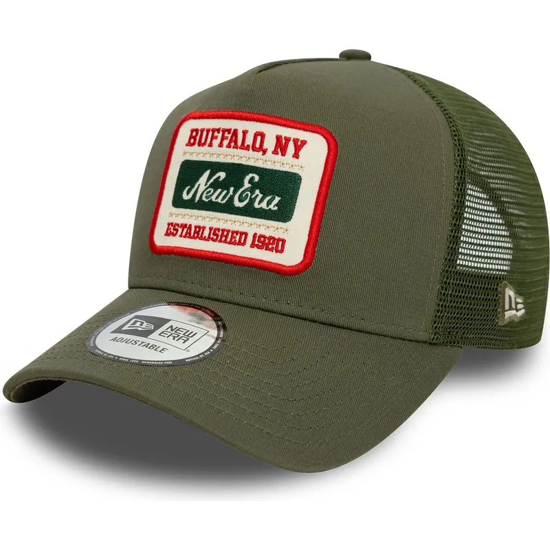 grune-trucker-kappe-9forty-a-frame-patch-von-new-era