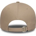 new-era-curved-brim-brown-logo-9forty-league-essential-new-york-yankees-mlb-light-brown-adjustable-cap