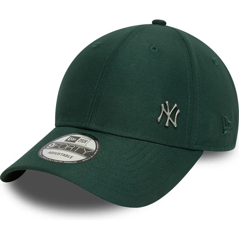 grune-verstellbare-curved-cap-9forty-flawless-der-new-york-yankees-mlb-von-new-era