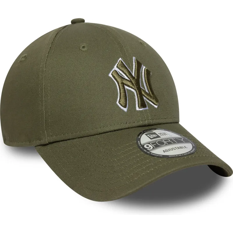 cappellino-con-visiera-curva-verde-regolabile-con-logo-verde-9forty-outline-di-new-york-yankees-mlb-di-new-era