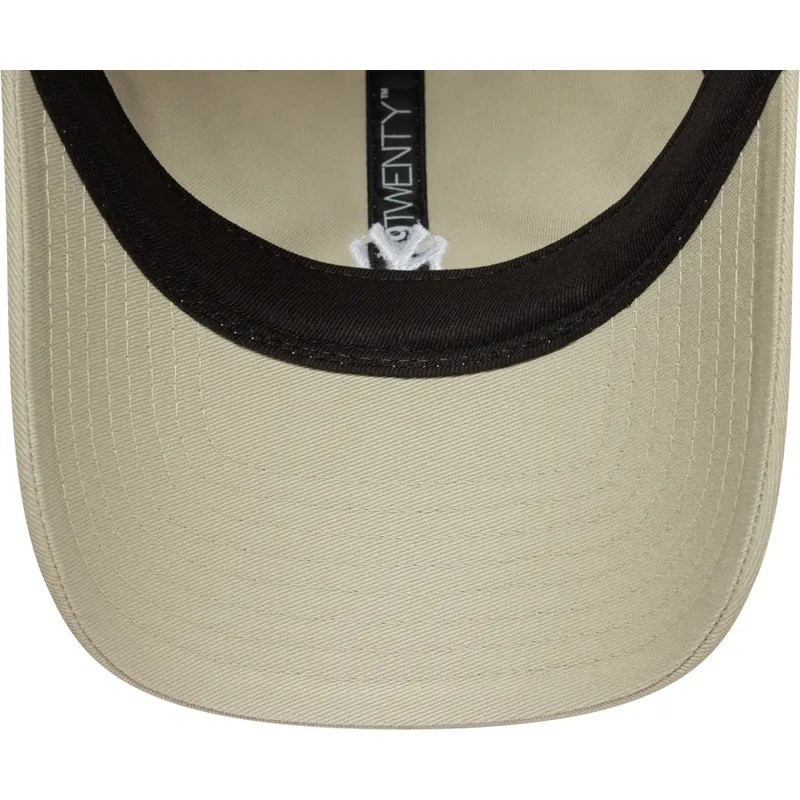cappellino-curvo-beige-regolabile-9twenty-mini-logo-dei-new-york-yankees-mlb-di-new-era