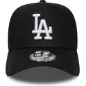 schwarze-gebogene-snapback-kappe-e-frame-league-essential-der-los-angeles-dodgers-mlb-von-new-era