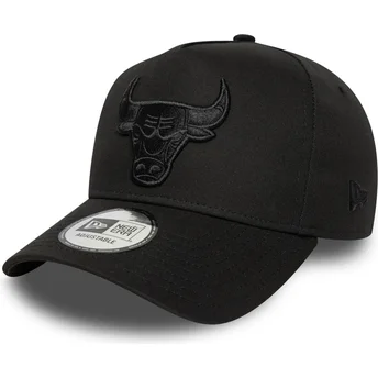 Schwarze gebogene Snapback-Kappe E Frame Essential der Chicago Bulls NBA von New Era