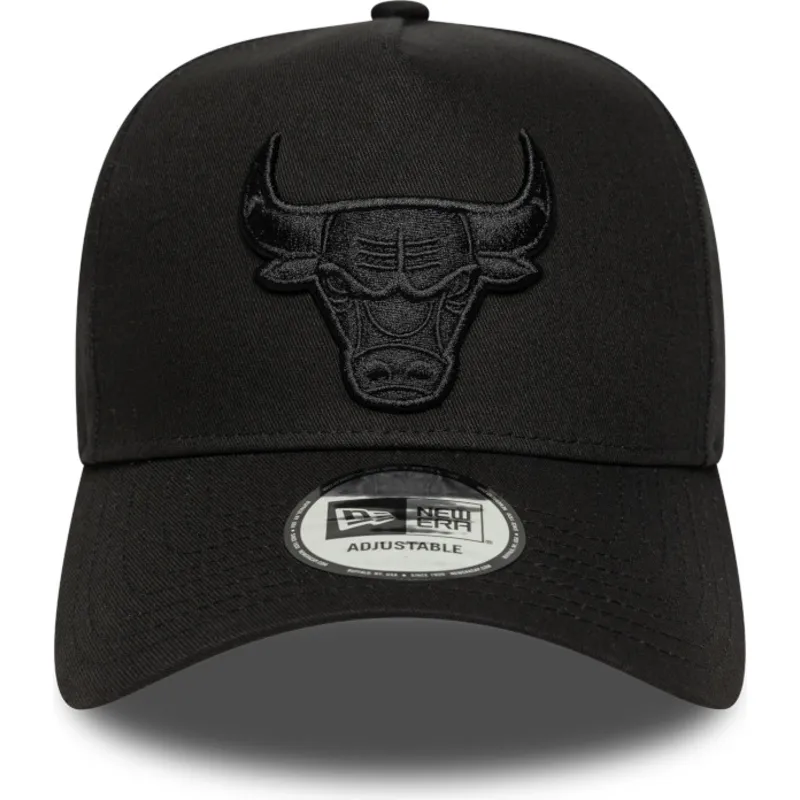 schwarze-gebogene-snapback-kappe-e-frame-essential-der-chicago-bulls-nba-von-new-era