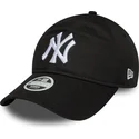 casquette-courbee-noire-ajustable-pour-femme-9twenty-league-essential-new-york-yankees-mlb-new-era