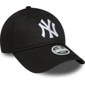 verstellbare-schwarze-damen-cap-9twenty-league-essential-der-new-york-yankees-mlb-von-new-era