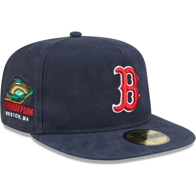 marinbla-platt-keps-justerad-59fifty-a-frame-championship-side-flag-boston-red-sox-mlb-fran-new-era
