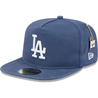 Flache blaue angepasste 59FIFTY A Frame Championship Side Flag Kappe der Los Angeles Dodgers MLB von New Era