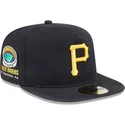 schwarze-enganliegende-59fifty-a-frame-flatcap-championship-side-flag-der-pittsburgh-pirates-mlb-von-new-era