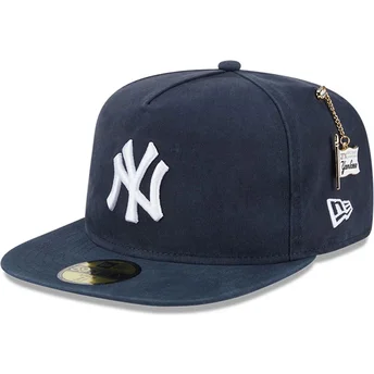 Marinblå New York Yankees MLB 59FIFTY A Frame Championship Side Flag flat keps från New Era
