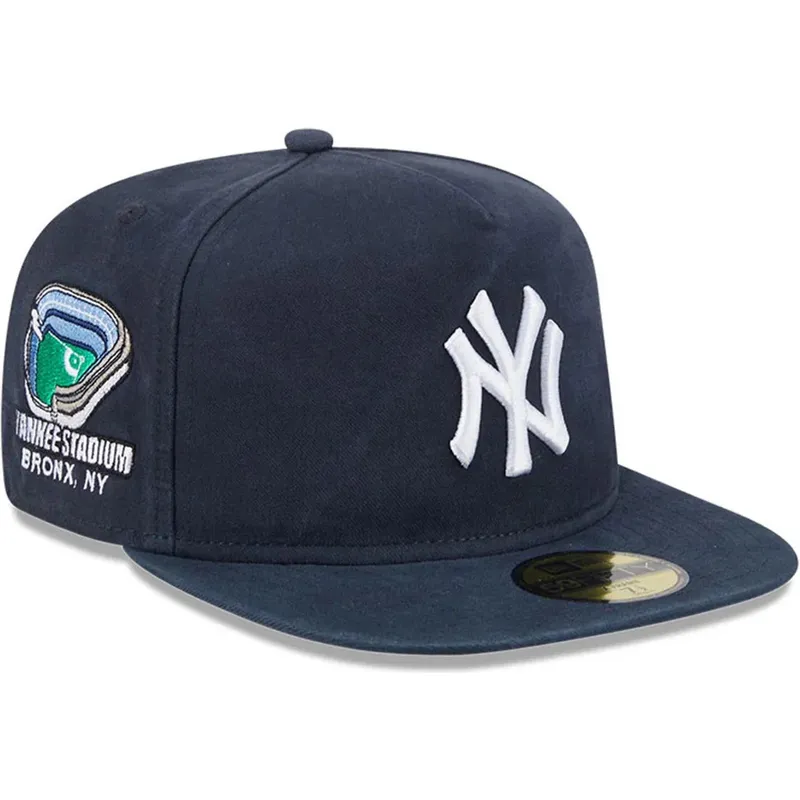 marineblaue-anliegende-59fifty-a-frame-championship-side-flag-flat-cap-der-new-york-yankees-mlb-von-new-era