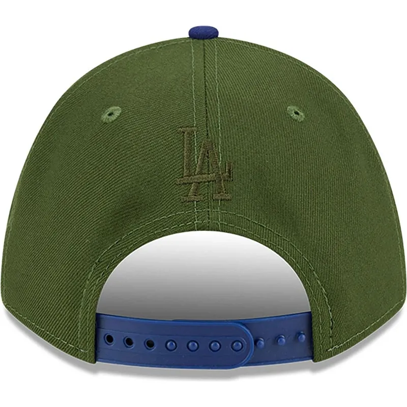 gron-och-bla-kurvad-keps-snapback-9forty-m-crown-city-feature-los-angeles-dodgers-mlb-fran-new-era