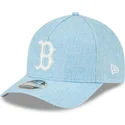 gorra-curva-azul-claro-snapback-9forty-m-crown-a-frame-cotton-weave-de-boston-red-sox-mlb-de-new-era