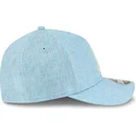 hellblaue-gebogene-snapback-kappe-9forty-m-crown-a-frame-cotton-weave-der-atlanta-braves-mlb-von-new-era
