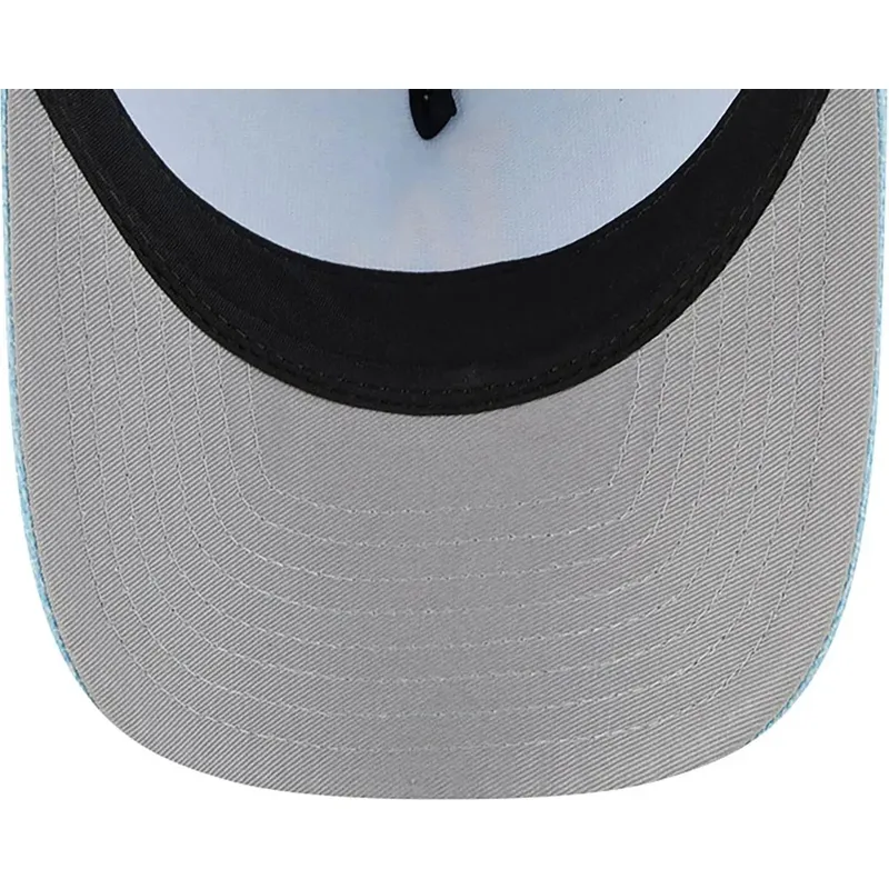 los-angeles-dodgers-mlb-new-era-9forty-m-crown-a-frame-cotton-weave-snapback-kappe-mit-gebogenem-schirm-in-hellblau