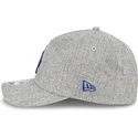 graue-gebogene-snapback-kappe-mit-blauem-logo-9forty-m-crown-a-frame-cotton-weave-der-los-angeles-dodgers-mlb-von-new-era