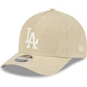 cappellino-beige-snapback-9forty-m-crown-a-frame-cotton-weave-dei-los-angeles-dodgers-mlb-di-new-era