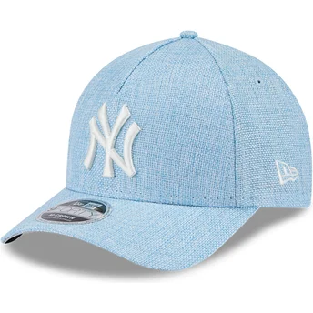 Gorra curva azul claro snapback 9FORTY M-Crown A Frame Cotton Weave de New York Yankees MLB de New Era