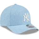 new-era-mlb-new-york-yankees-9forty-m-crown-a-frame-cotton-weave-snapback-kappe-in-hellblau