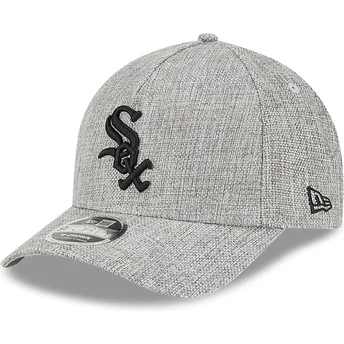 Casquette courbée grise snapback 9FORTY M-Crown A Frame Cotton Weave Chicago White Sox MLB New Era